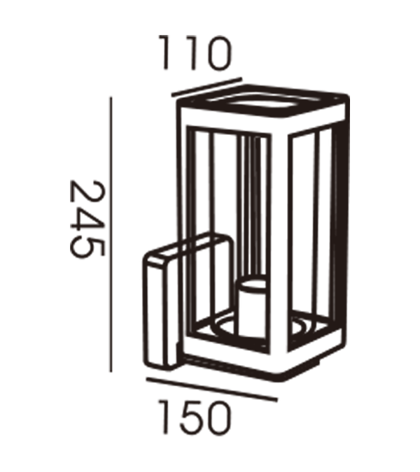 110 Skleněný kryt Obrácená nástěnná lampa HR60122 110 Skleněný kryt Obrácená nástěnná lampa HR60122