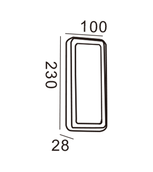 Apple Wall Light-Rectangle HR20022 Apple Wall Light-Rectangle HR20022