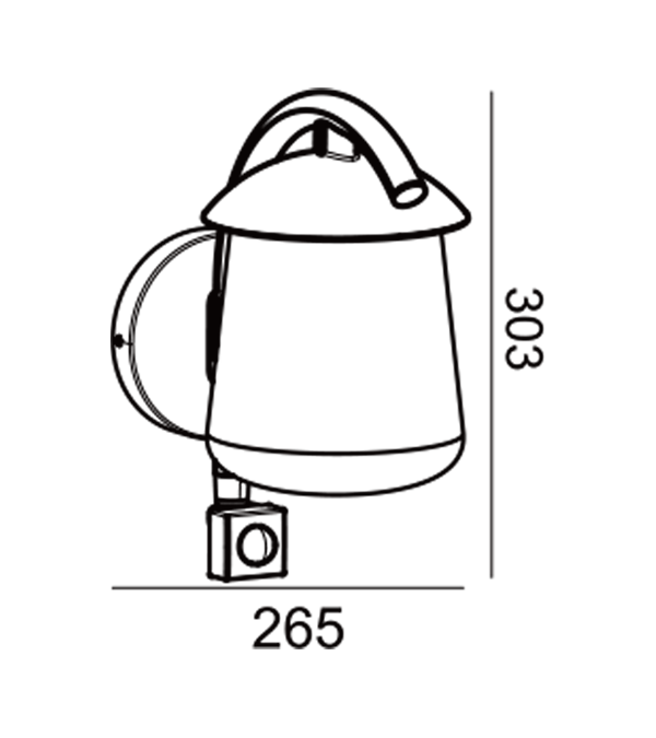 Indukční nástěnná lampa Parrot Bend Flat Top Glass HR60673S Indukční nástěnná lampa Parrot Bend Flat Top Glass HR60673S