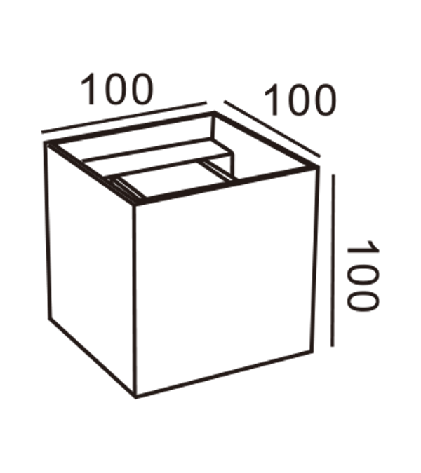 100 čtvercové obousměrné nástěnné stmívatelné svítidlo HR60432-G9 100 čtvercové obousměrné nástěnné stmívatelné svítidlo HR60432-G9