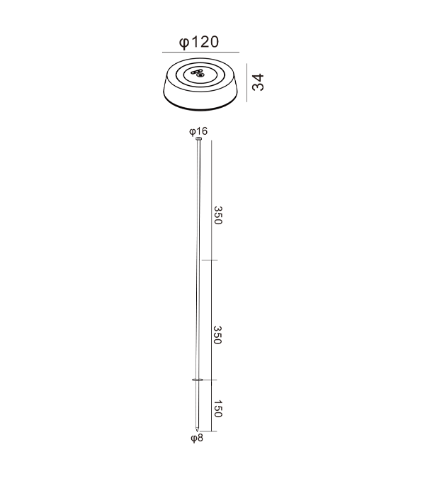 735 Vysoká plochá dobíjecí lampa HR95054-735 735 Vysoká plochá dobíjecí lampa HR95054-735