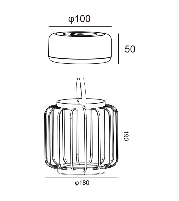 Nabíjecí lampa duté lucerny HR95016 Nabíjecí lampa duté lucerny HR95016