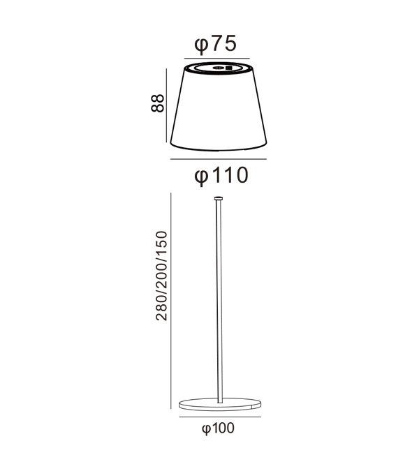 Nabíjecí lampa se stínidlem HR95042-365 Nabíjecí lampa se stínidlem HR95042-365