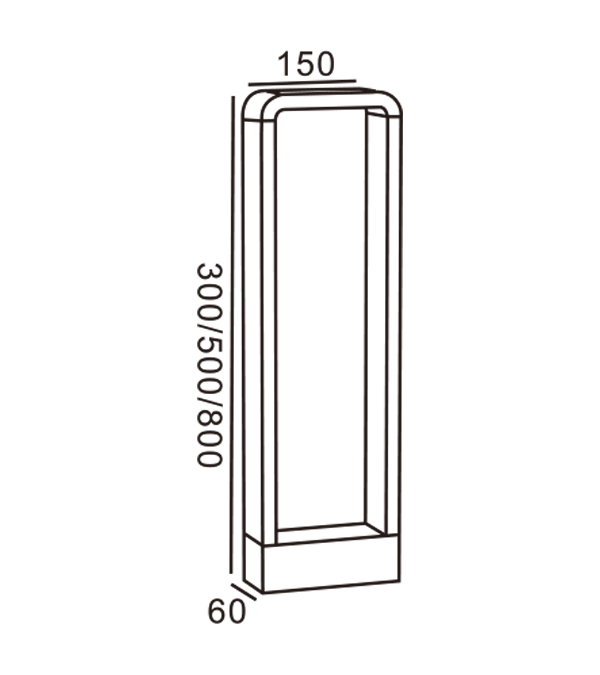 Zahradní svítidla se zaoblenými rohy HR60071-300 Zahradní svítidla se zaoblenými rohy HR60071-300