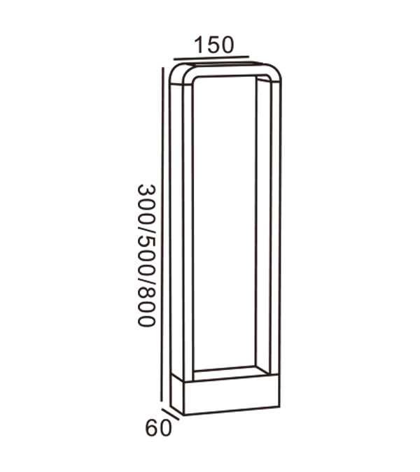 Square Garden Light HR60072-500 Square Garden Light HR60072-500