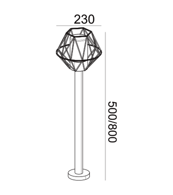 Drátěné zahradní svítidlo HR60501-800 Drátěné zahradní svítidlo HR60501-800