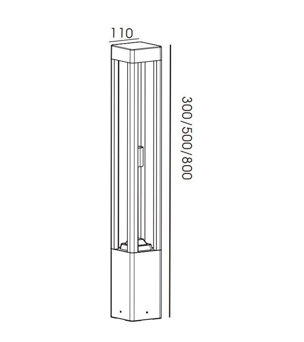 Zahradní svítidlo se čtyřmi hranami HR60041-300 Zahradní svítidlo se čtyřmi hranami HR60041-300
