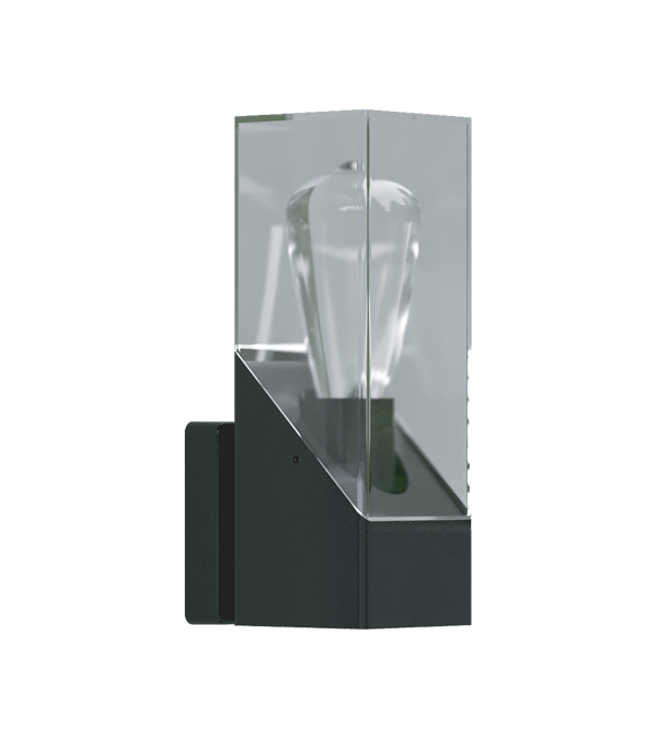 E27 Square Smoke Grey PC nástěnná lampa HR60133 E27 Square Smoke Grey PC nástěnná lampa HR60133